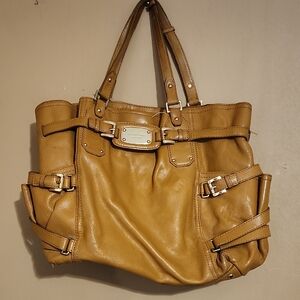 Tan Leather Tote Bag